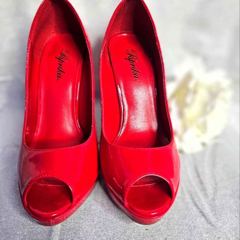 Red pumps